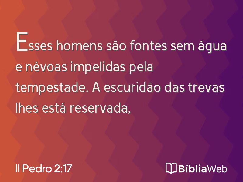II Pedro 2:17 em imagem para compartilhar