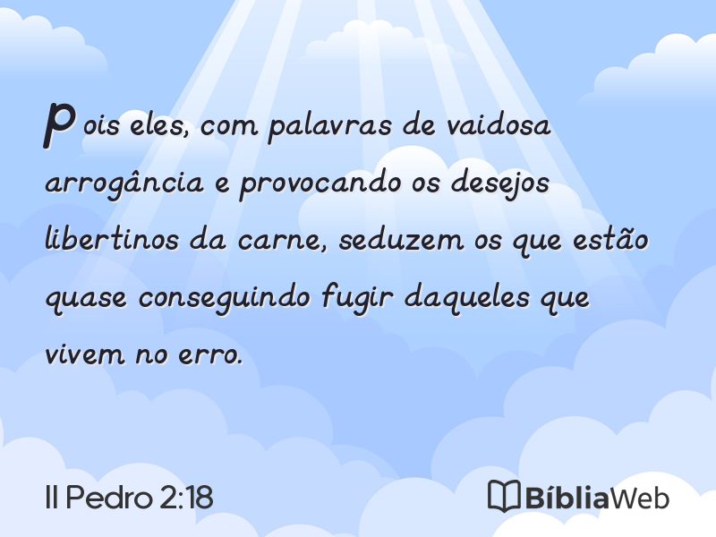 II Pedro 2:18 em imagem para compartilhar