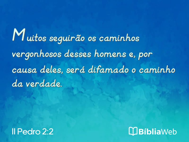 II Pedro 2:2 em imagem para compartilhar
