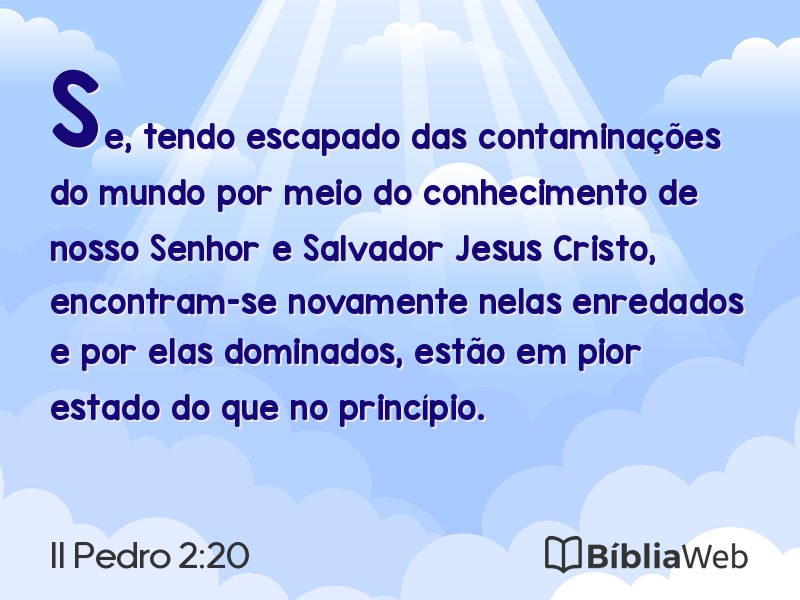 II Pedro 2:20 em imagem para compartilhar