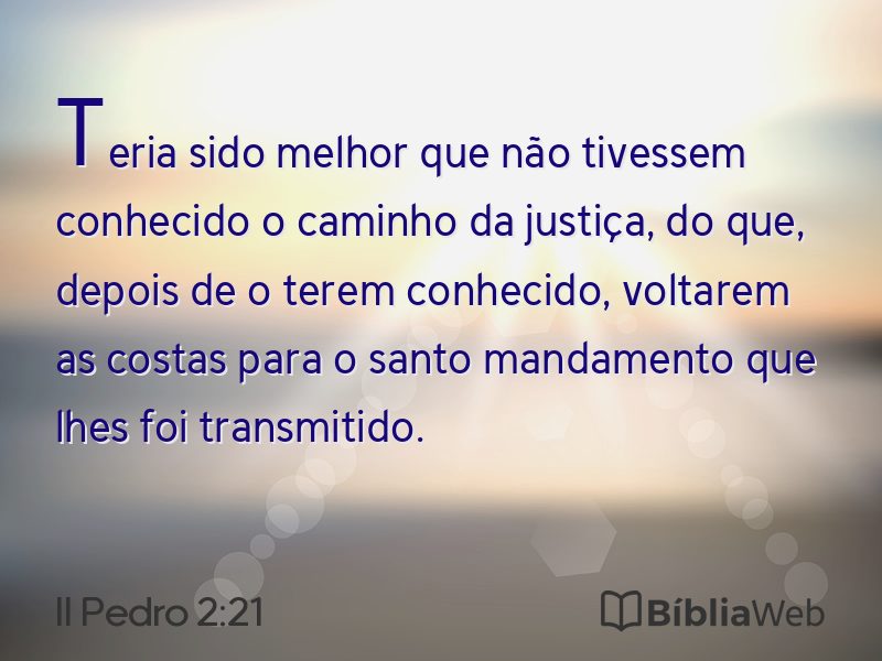 II Pedro 2:21 em imagem para compartilhar