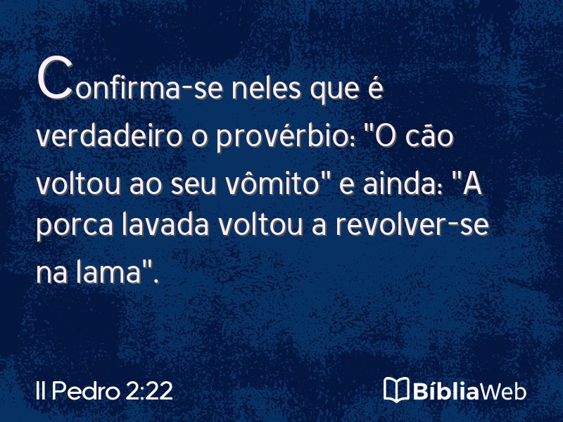 II Pedro 2:22 em imagem para compartilhar