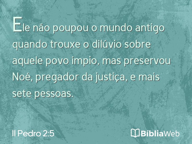 II Pedro 2:5 em imagem para compartilhar
