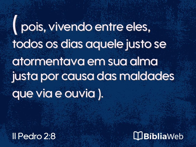 II Pedro 2:8 em imagem para compartilhar