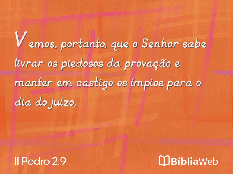 II Pedro 2:9 em imagem para compartilhar