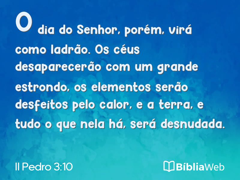 II Pedro 3:10 em imagem para compartilhar