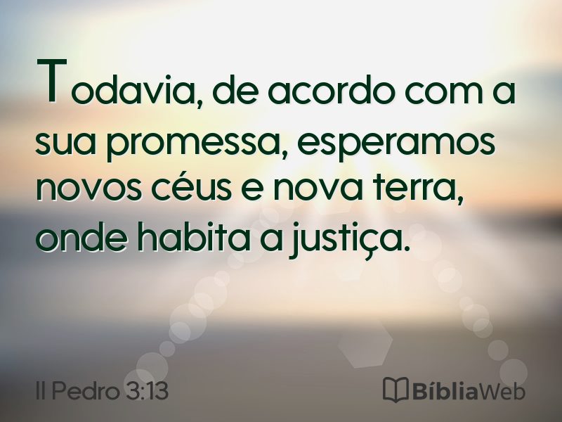 II Pedro 3:13 em imagem para compartilhar