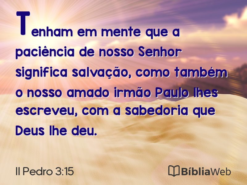 II Pedro 3:15 em imagem para compartilhar