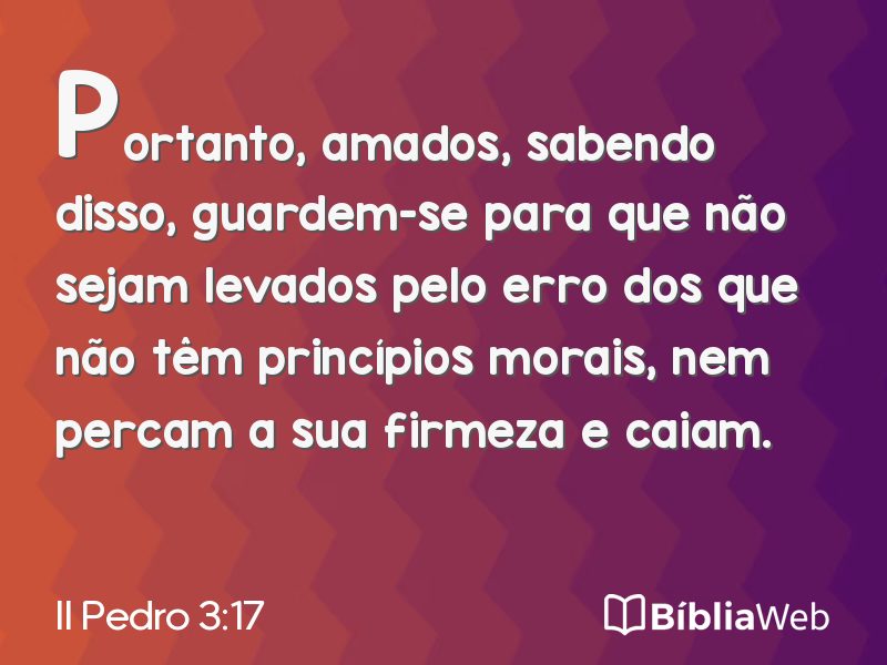 II Pedro 3:17 em imagem para compartilhar