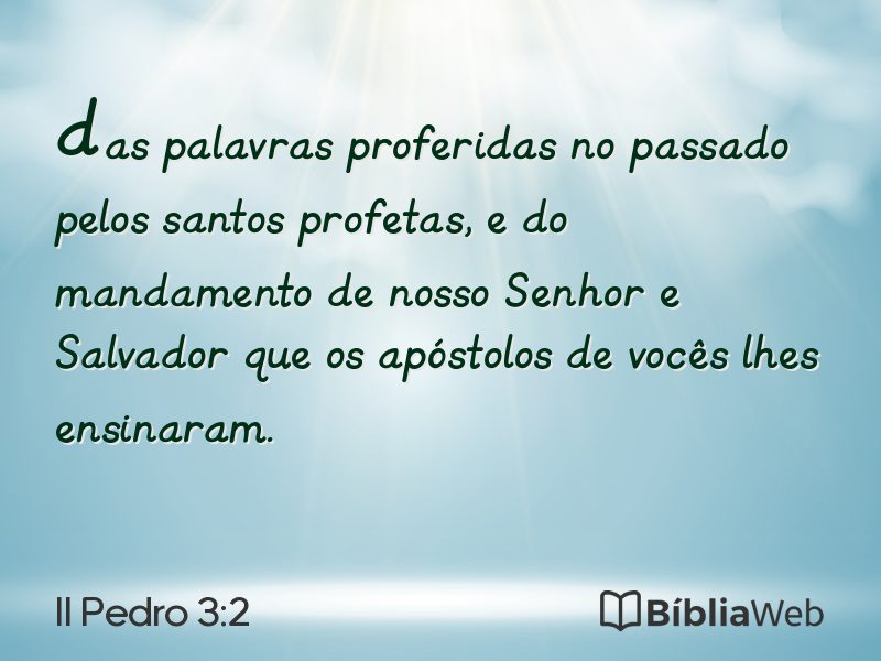 II Pedro 3:2 em imagem para compartilhar