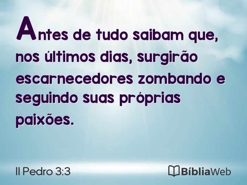 II Pedro 3:3 em imagem para compartilhar