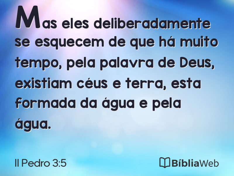 II Pedro 3:5 em imagem para compartilhar