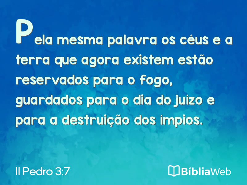 II Pedro 3:7 em imagem para compartilhar