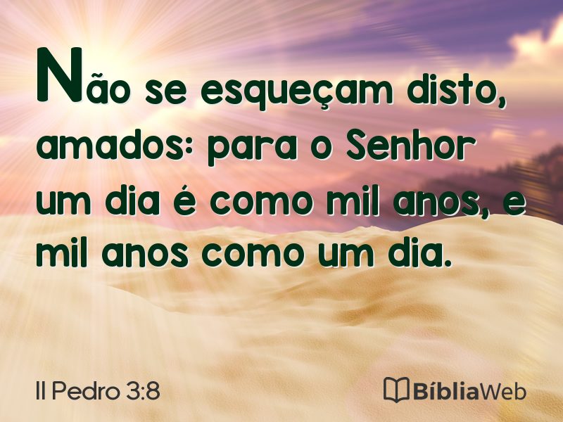 II Pedro 3:8 em imagem para compartilhar