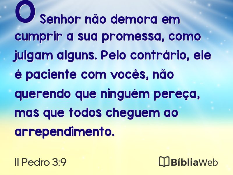 II Pedro 3:9 em imagem para compartilhar