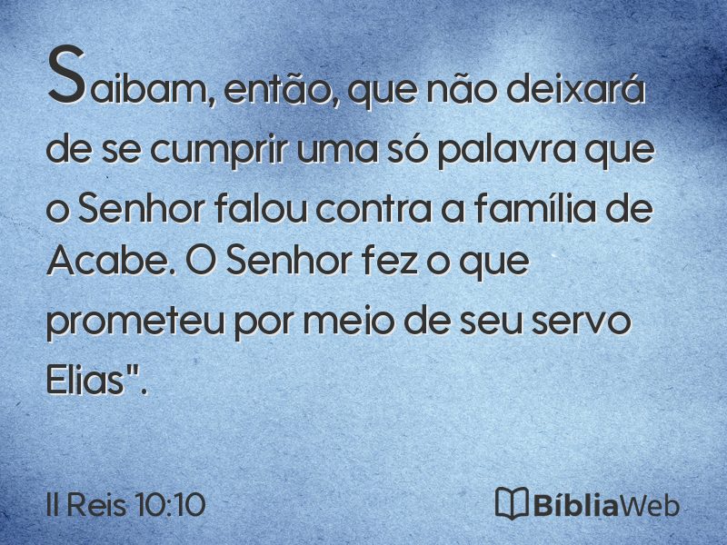 II Reis 10:10 em imagem para compartilhar