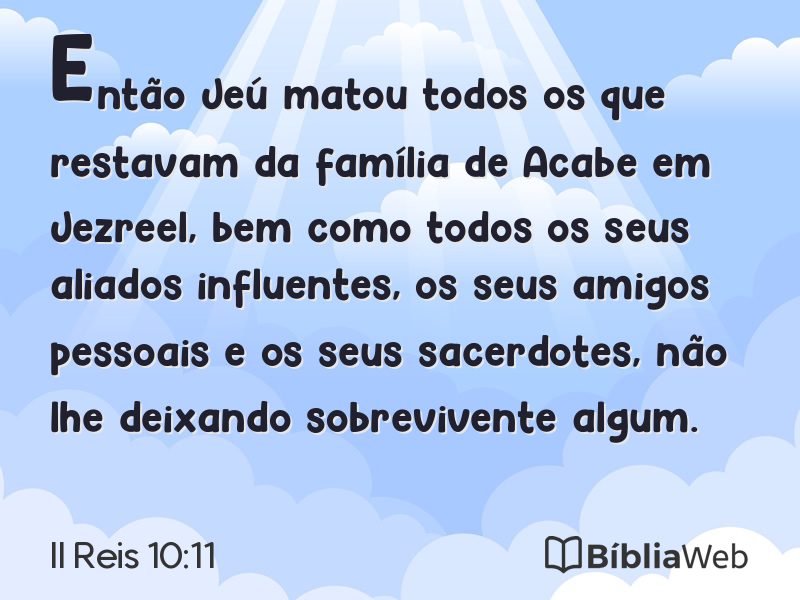 II Reis 10:11 em imagem para compartilhar