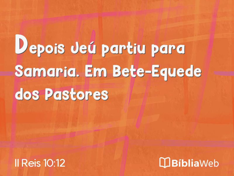 II Reis 10:12 em imagem para compartilhar