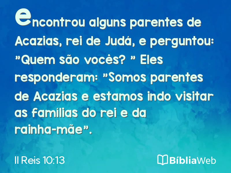 II Reis 10:13 em imagem para compartilhar