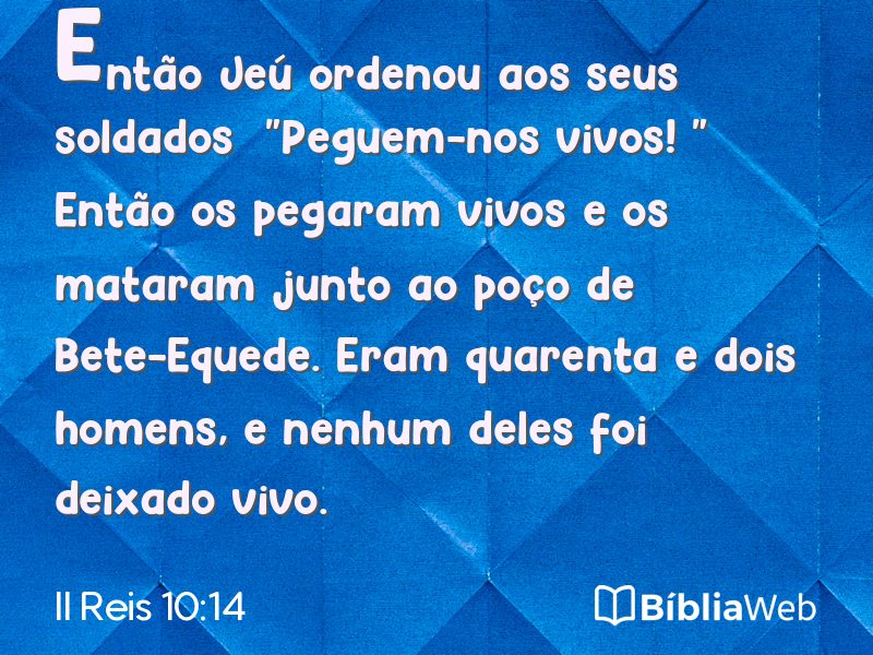II Reis 10:14 em imagem para compartilhar