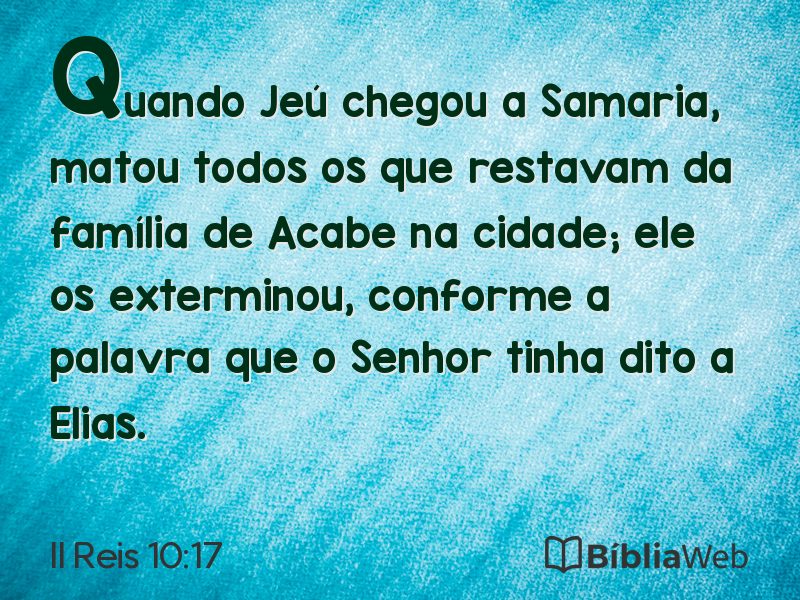II Reis 10:17 em imagem para compartilhar