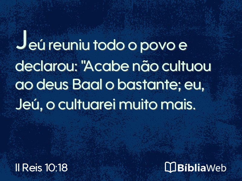 II Reis 10:18 em imagem para compartilhar