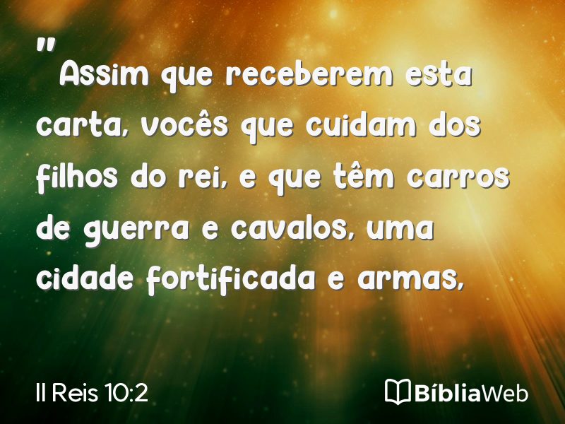 II Reis 10:2 em imagem para compartilhar