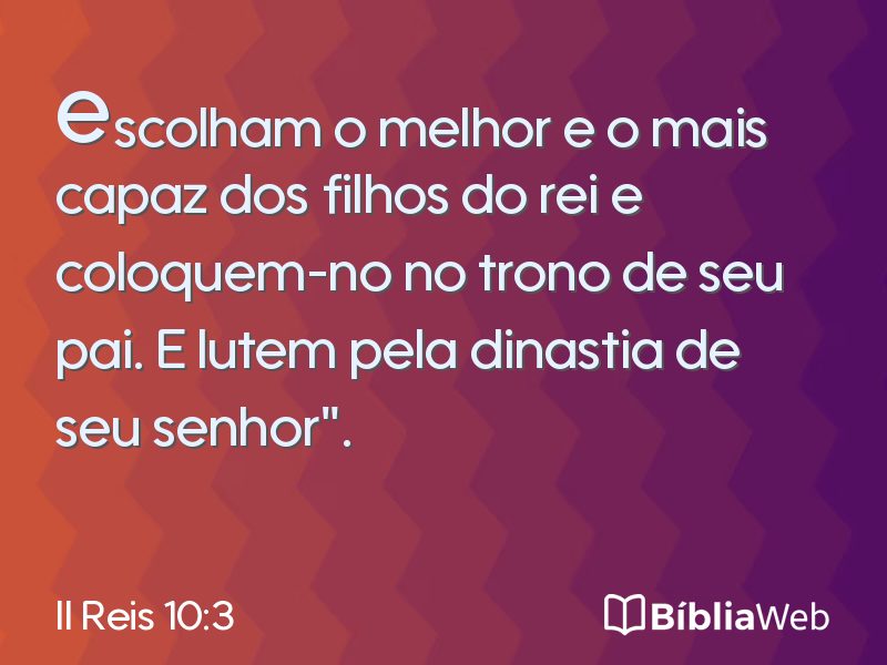 II Reis 10:3 em imagem para compartilhar