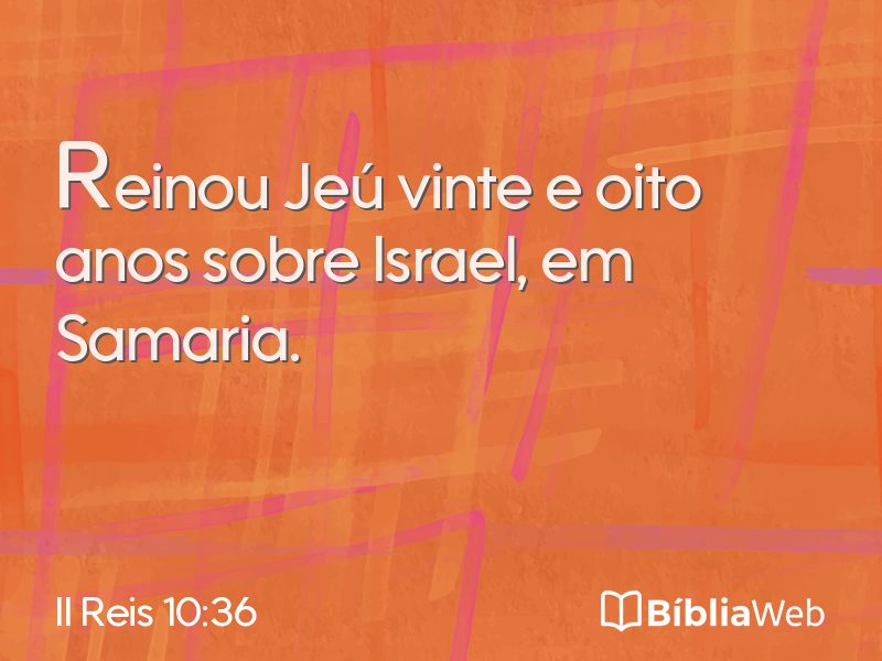 II Reis 10:36 em imagem para compartilhar