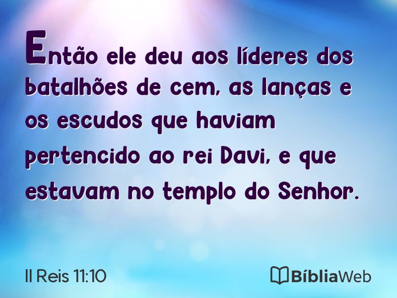 II Reis 11:10 em imagem para compartilhar