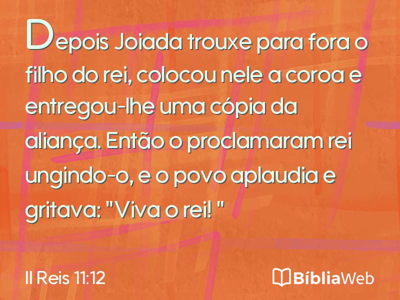 II Reis 11:12 em imagem para compartilhar