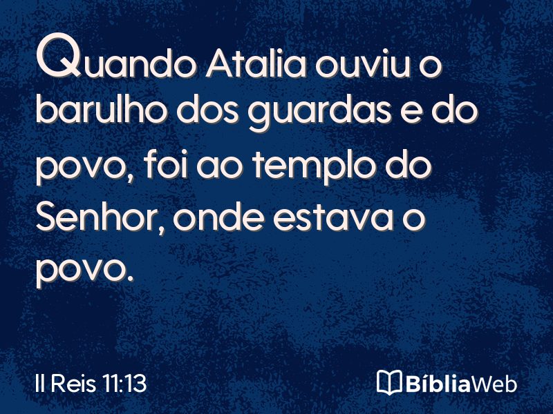 II Reis 11:13 em imagem para compartilhar