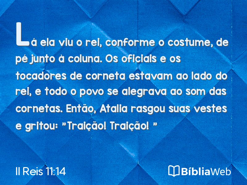 II Reis 11:14 em imagem para compartilhar