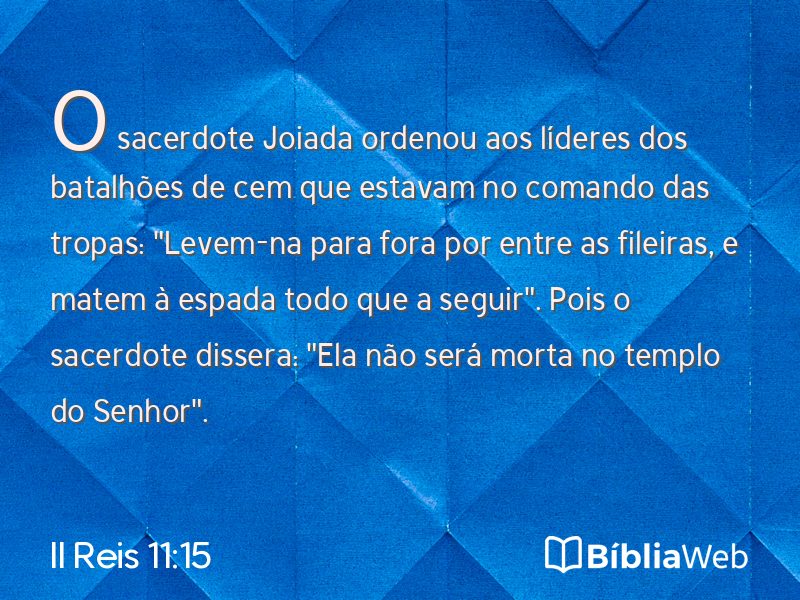 II Reis 11:15 em imagem para compartilhar