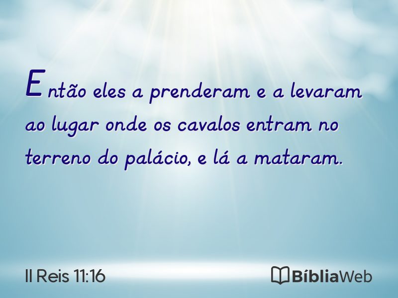 II Reis 11:16 em imagem para compartilhar