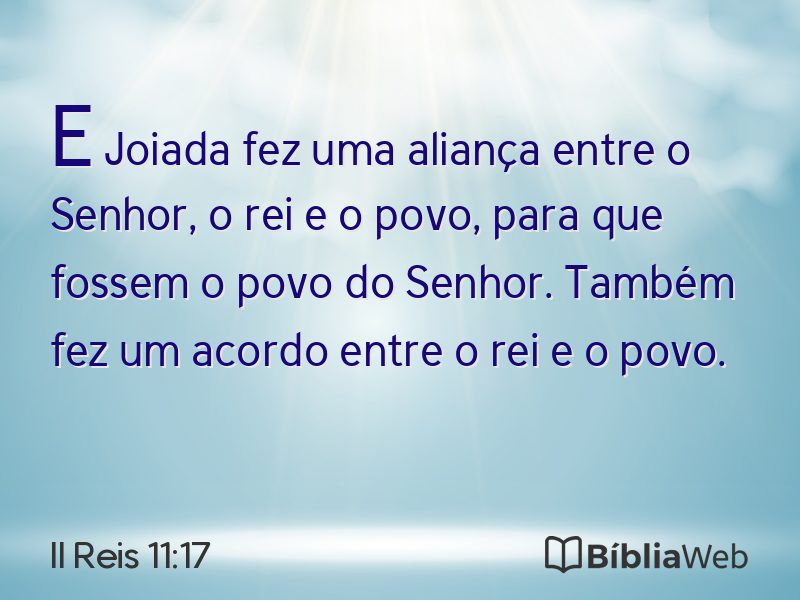 II Reis 11:17 em imagem para compartilhar