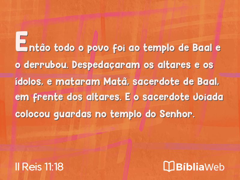 II Reis 11:18 em imagem para compartilhar