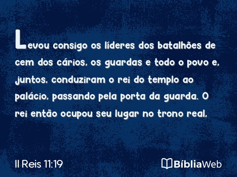 II Reis 11:19 em imagem para compartilhar