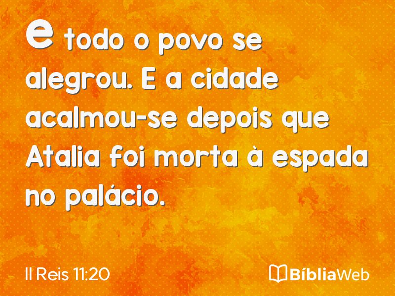 II Reis 11:20 em imagem para compartilhar