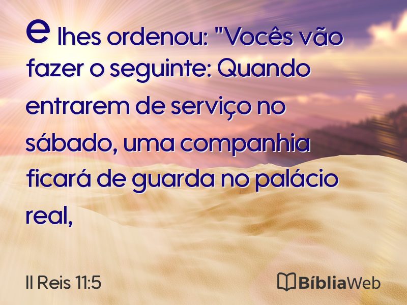 II Reis 11:5 em imagem para compartilhar