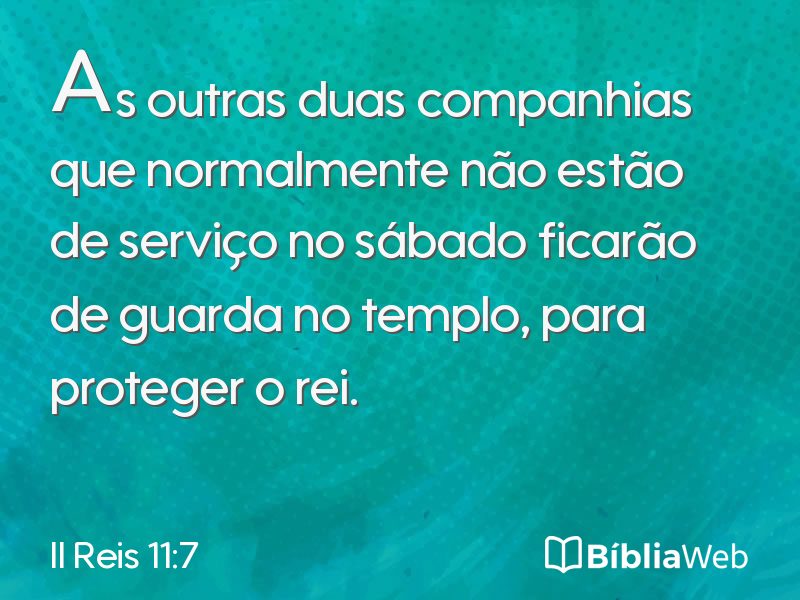 II Reis 11:7 em imagem para compartilhar
