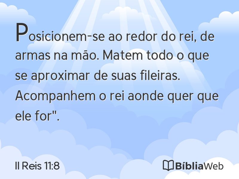 II Reis 11:8 em imagem para compartilhar