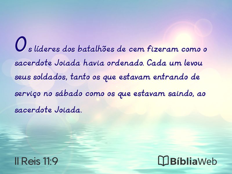 II Reis 11:9 em imagem para compartilhar