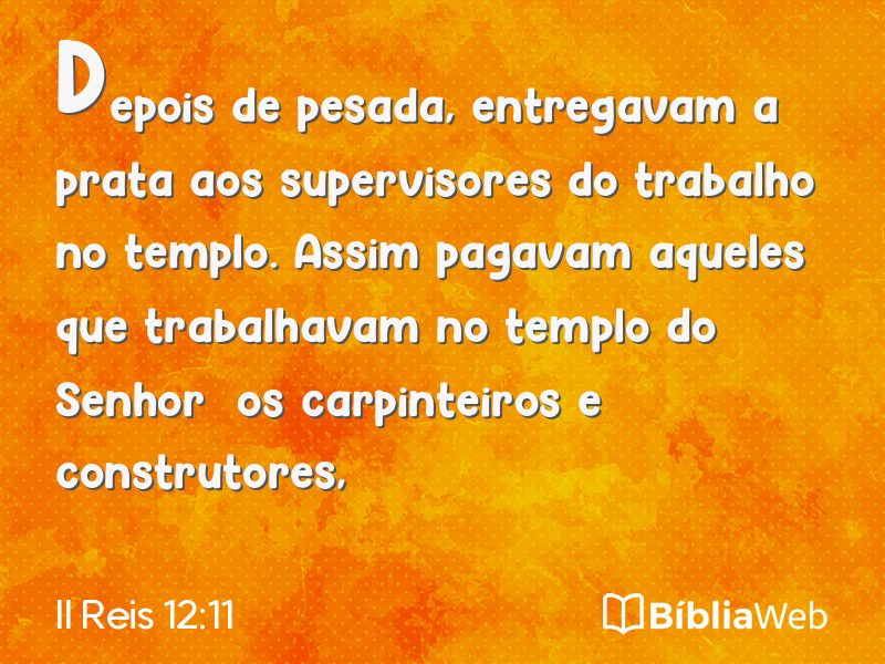 II Reis 12:11 em imagem para compartilhar