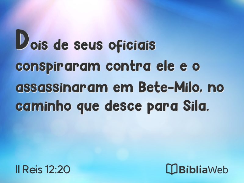 II Reis 12:20 em imagem para compartilhar