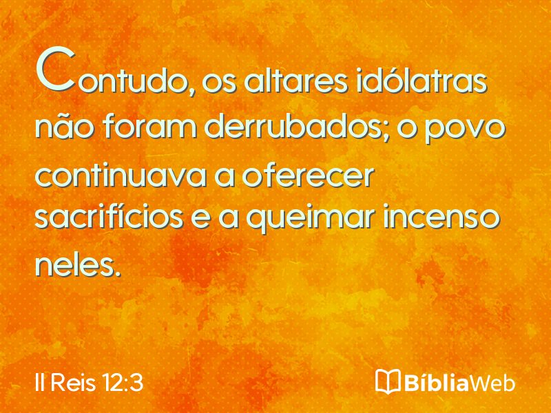 II Reis 12:3 em imagem para compartilhar