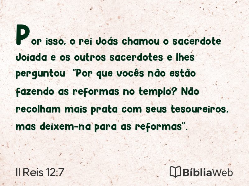 II Reis 12:7 em imagem para compartilhar