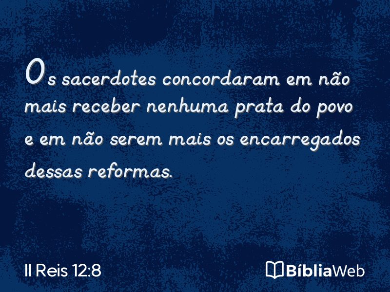 II Reis 12:8 em imagem para compartilhar
