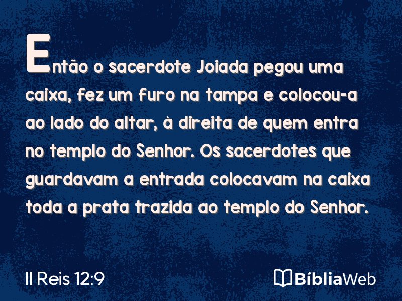 II Reis 12:9 em imagem para compartilhar