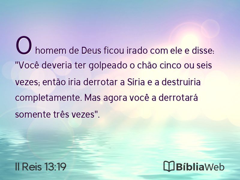 II Reis 13:19 em imagem para compartilhar